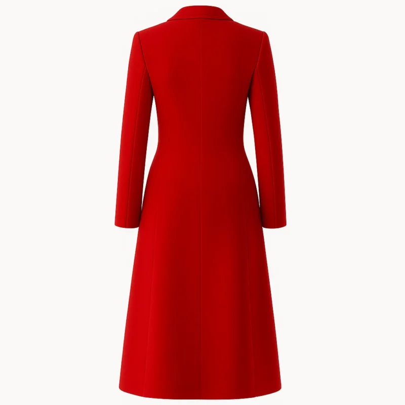 Meghan Ory A Christmas Angel Match Monica Red Wool Coat