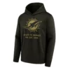 Miami Dolphins Salute To Service 2025 Tua Tagovailoa Black Hoodie