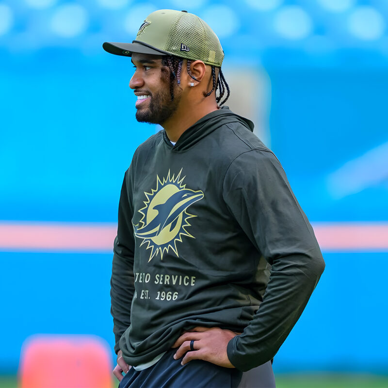 Miami Dolphins Salute To Service Tua Tagovailoa Black Hoodie