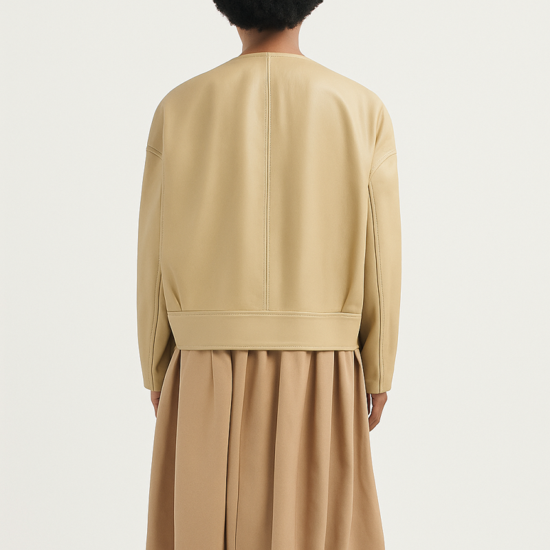 Molly Novak Loot S03 Maya Rudolph Beige Leather Jacket