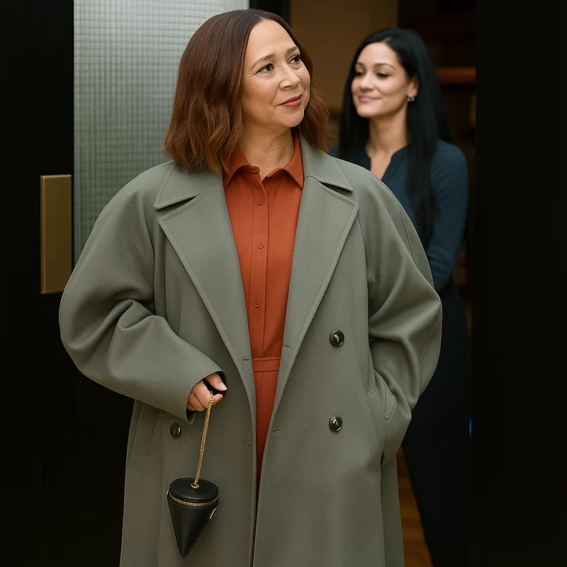 Molly Novak Loot S03 Maya Rudolph Beige Leather Jacket