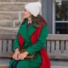 Monica A Christmas Angel Match 2025 Meghan Ory Green Long Coat