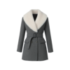 NYC Sydney Sweeney Grey Coat Front