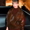 NYC Taylor Swift Brown Leather Jacket