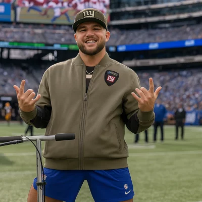 New York Giants Salute to Service Cam Skattebo Jacket