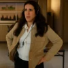 Nicole Power Hudson and Rex Sloane Castle Beige Suede Jacket
