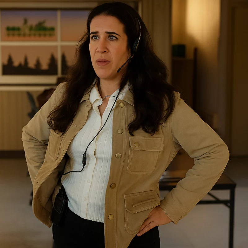 Nicole Power Hudson and Rex Sloane Castle Beige Suede Jacket
