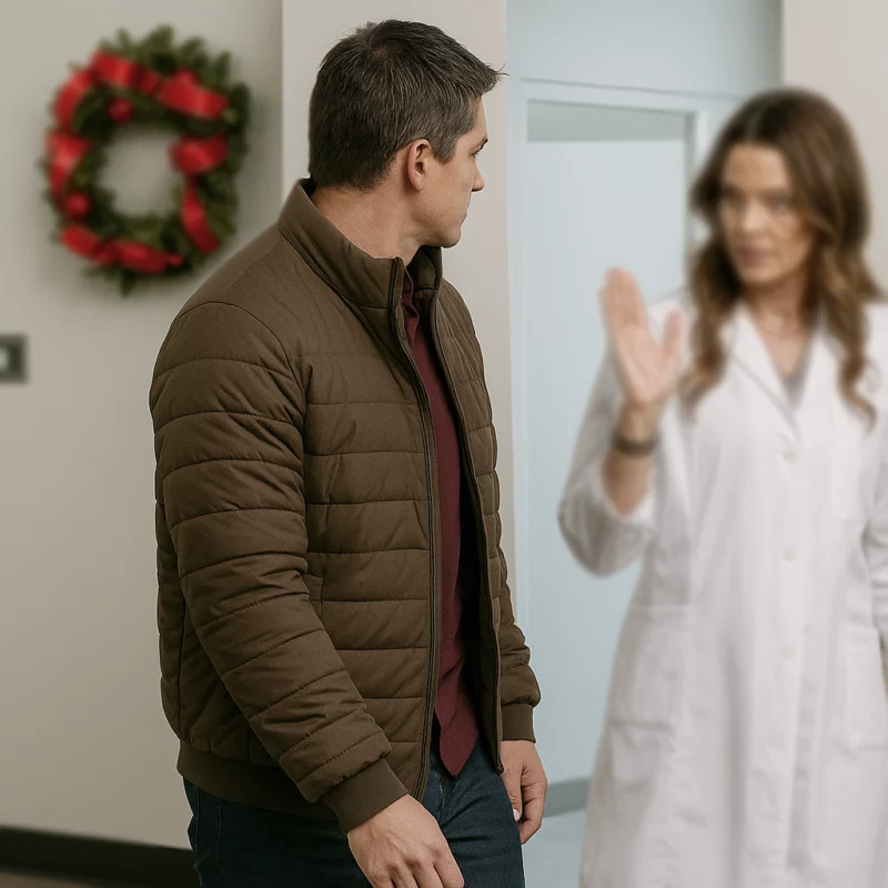 Robert Buckley Christmas Ted Cooper Puffer Jacket