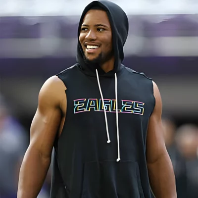 Saquon Barkley Eagles Crucial Catch Sleeveless Hoodie