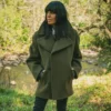 The Celebrity Traitors Claudia Winkleman Green Coat