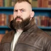The Celebrity Traitors Joe Marler Brown Jacket