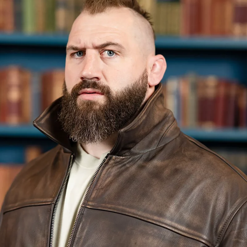 The Celebrity Traitors Joe Marler Brown Jacket