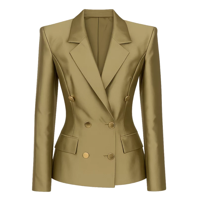 The World Emmanuelle Chriqui Golden Blazer