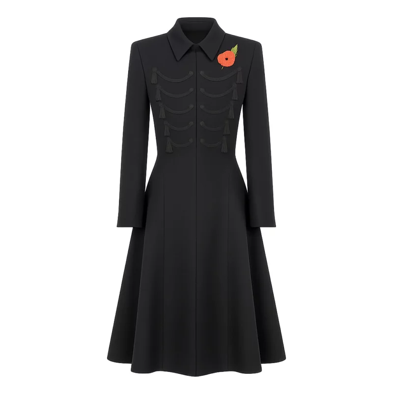 Wales Kate Middleton Black Coat