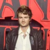 2Stranger Things S05 UK Screening Joe Keery Brown Leather Jacket