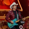 A Grand Ole Opry Christmas 2025 Brad Paisley Maroon Leather Jacket