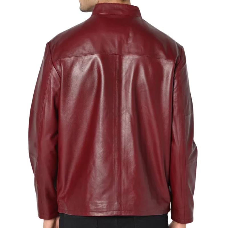 A Grand Ole Opry Christmas Maroon Leather Jacket