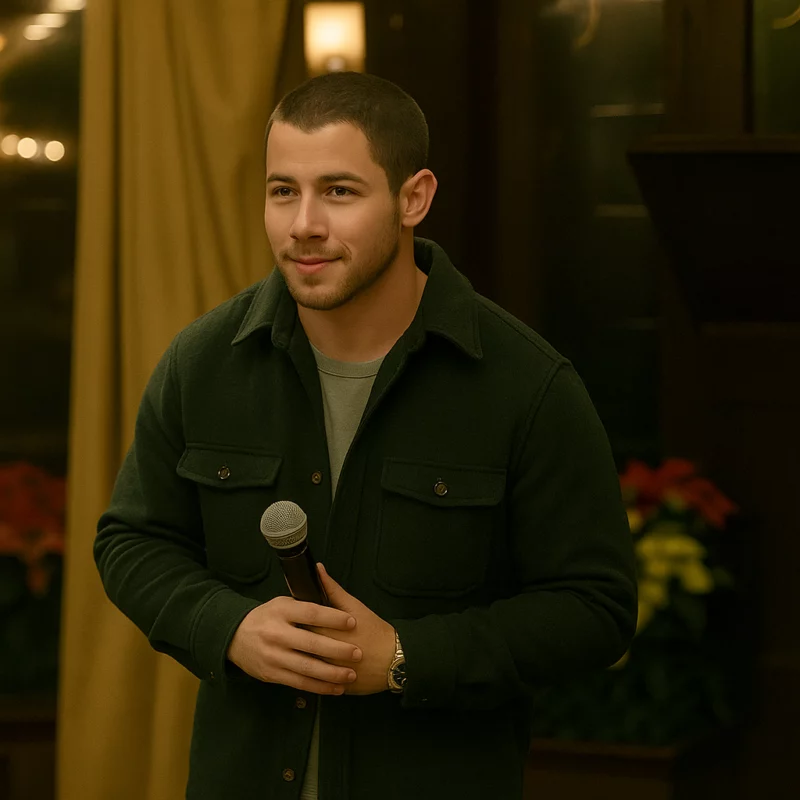 A Very Jonas Christmas Movie 2025 Green Jacket
