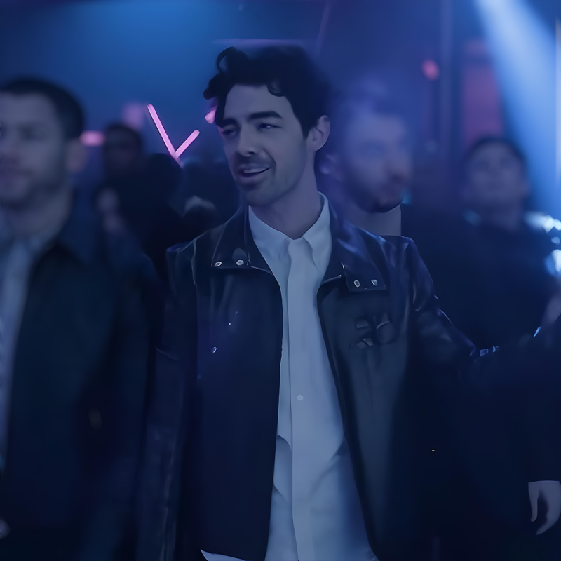 A Very Jonas Christmas Movie Joe Jonas Black Leather