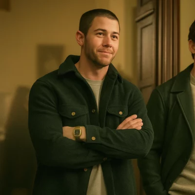 A Very Jonas Christmas Nick Jonas Green Jacket