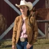 Amy Fleming Heartland S19 Amber Marshall Brown Bomber Jacket