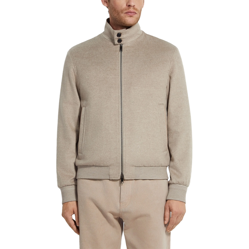 BAFTA Screening Hugh Jackman Beige Bomber Jacket