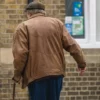 Bernie Goodbye June 2025 Timothy Spall Brown Leather Jacket