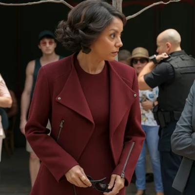 Boston Blue Gloria Reuben Maroon Jacket