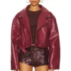 Bridget Condon Staten Island Maroon Leather Jacket