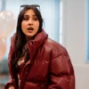 Cherry Issues S02 Taj Atwal Maroon Puffer Jacket