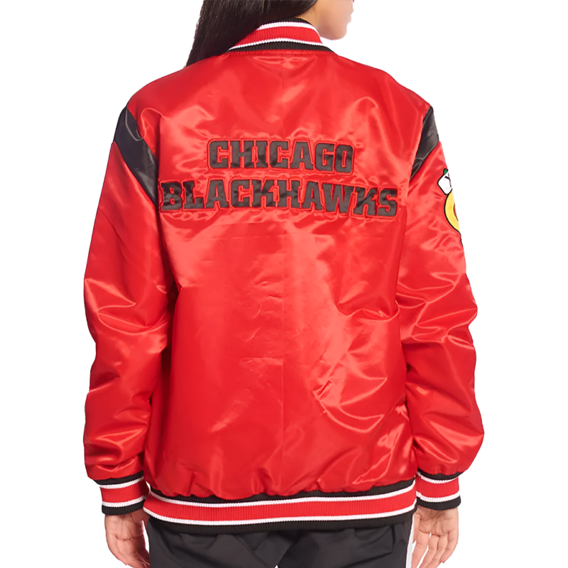 Chicago Blackhawk Red Satin Jacket