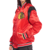 Chicago Blackhawks Teddy Red Satin Jacket