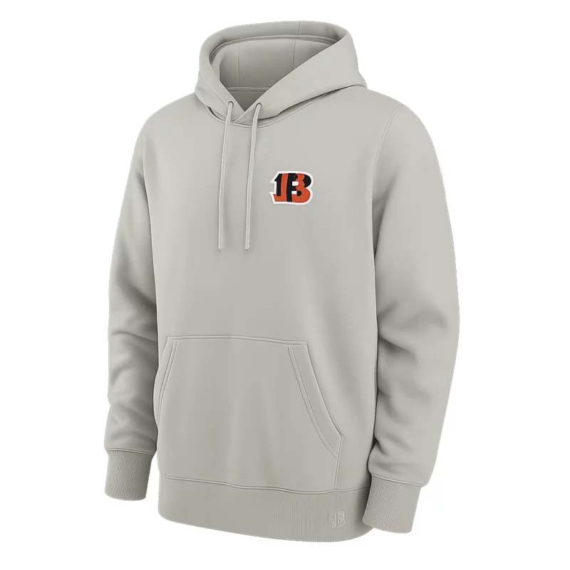 Cincinnati Bengals Sideline Joe Burrow Grey Pullover Hoodie