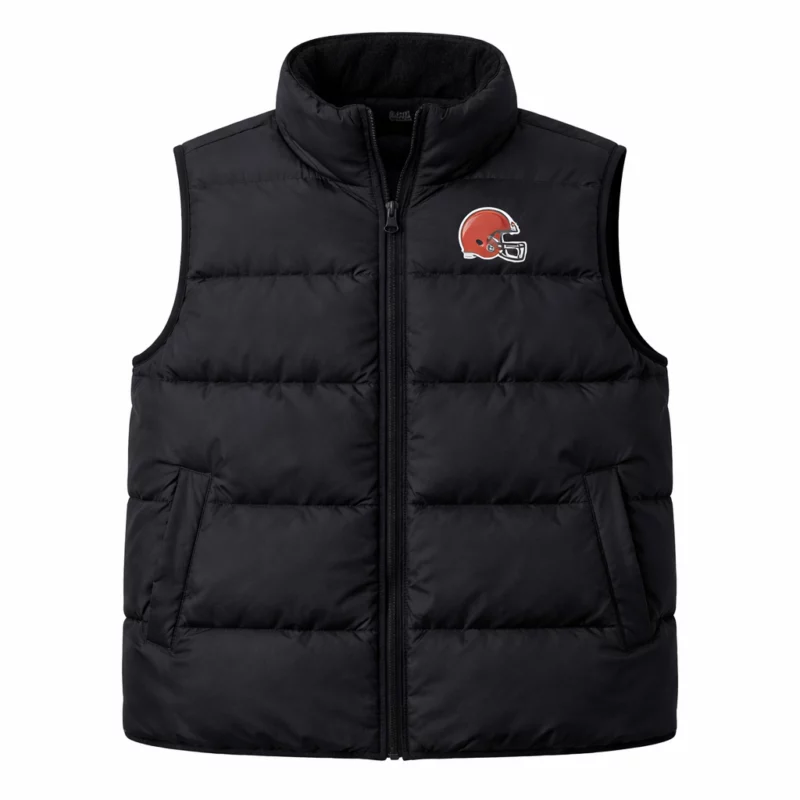 Cleveland Browns Coach Kevin Stefanski Black Puffer Vest