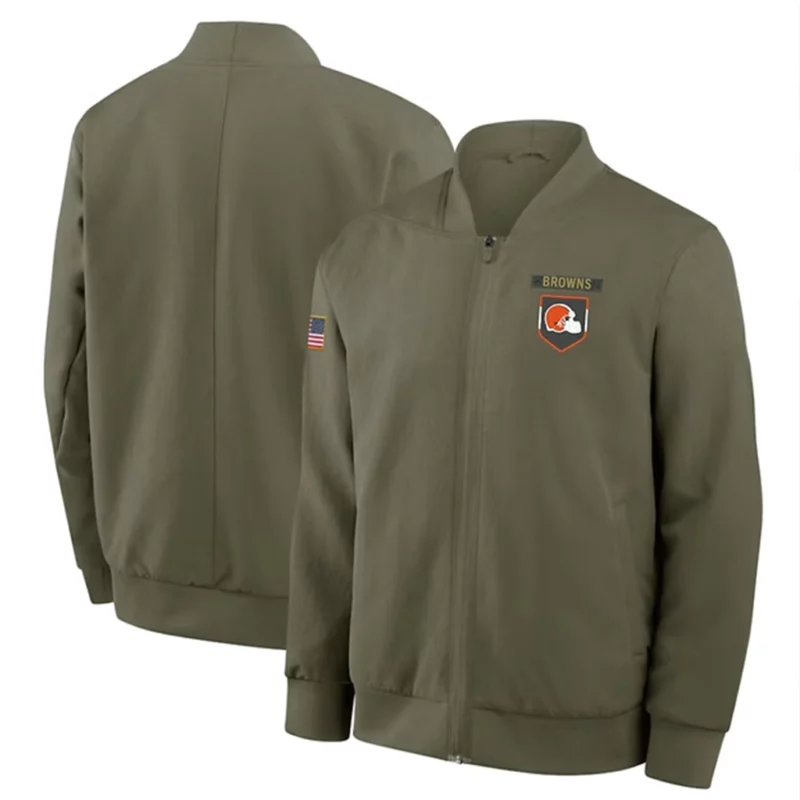 Cleveland Browns Salute To Service Kevin Stefanski Green Bomber