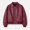 Daddy Issues S02 Aimee Lou Wood Gemma Maroon Jacket