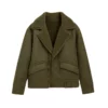 Daddy Issues S02 Aimee Lou Wood Green Shearling Leather