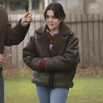Daddy Issues S02 Aimee Lou Wood Shearling Jacket