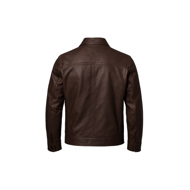 Dan Morgan The Family Plan 2 Mark Wahlberg Brown Leather Jacket