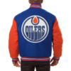 Edmonton Oilers Orange Two Tone Varsity Jacket