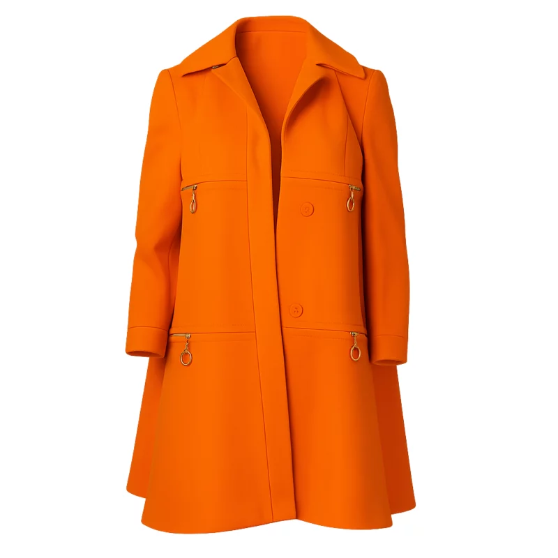Elsbeth Tascioni Elsbeth S03 Carrie Preston Orange Wool Coat