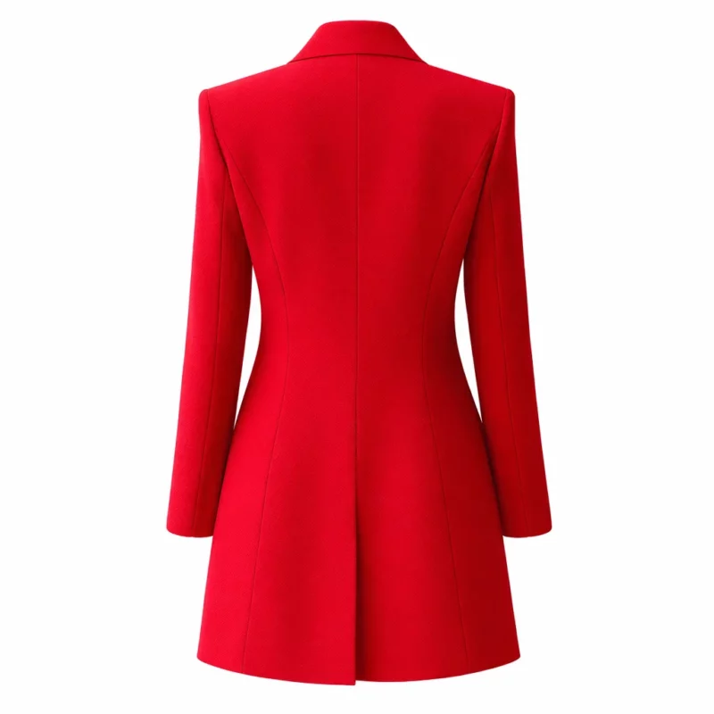 Emily in Paris Lily Collins Emily Cooper Red Long Coat