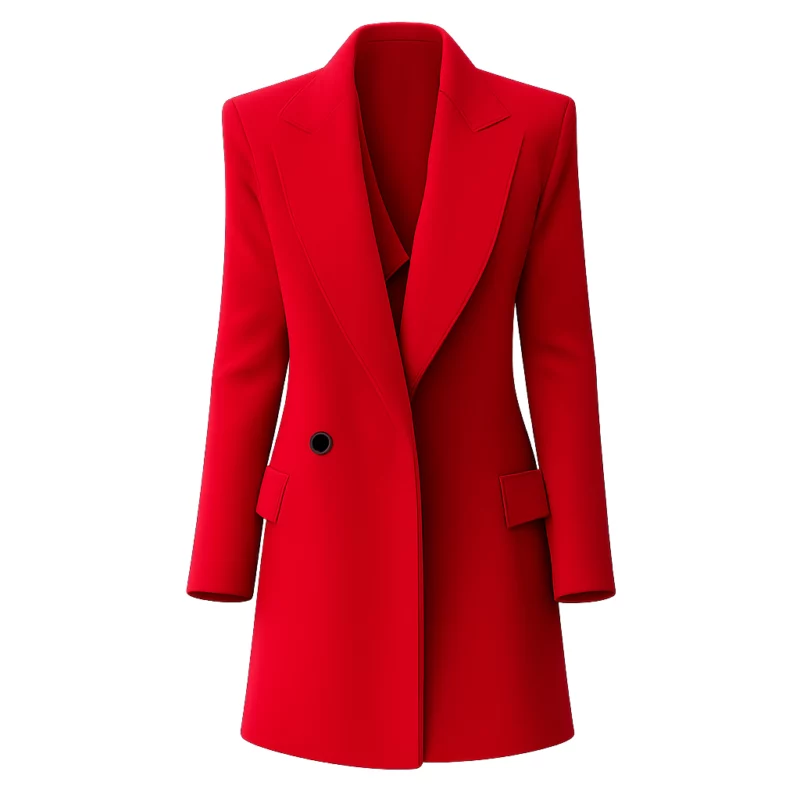Emily in Paris S05 Lily Collins Emily Cooper Red Long Coat