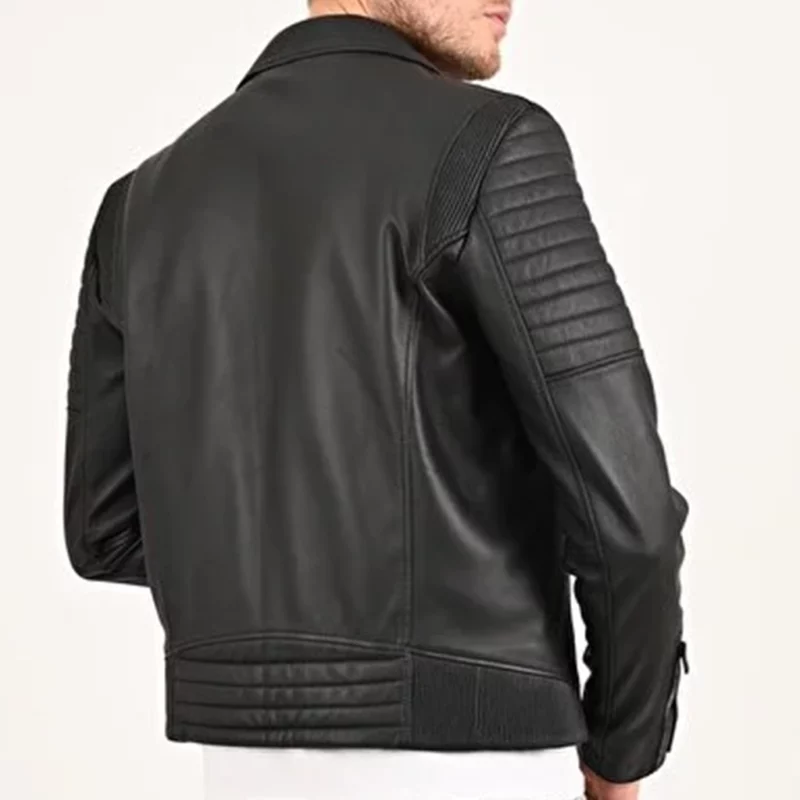Finding Mr. Christmas Angel Garet Black Leather Jacket