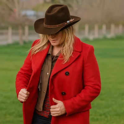 Finding Mr. Christmas S02 Alison Sweeney Red Coat