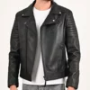 Finding Mr. Christmas S02 Angel Garet Black Leather Jacket
