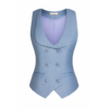 Finding Mr. Christmas S02 Melissa Peterman Blue Double-Breasted Vest