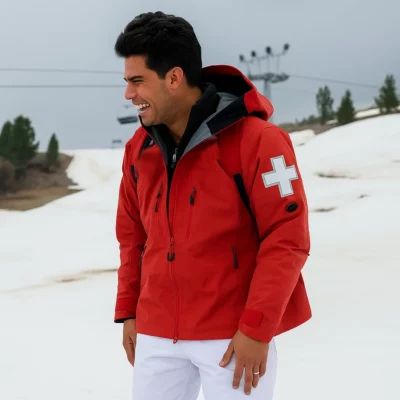 Finding Mr. Christmas S02 Robbie Simpson Red Hooded Jacket