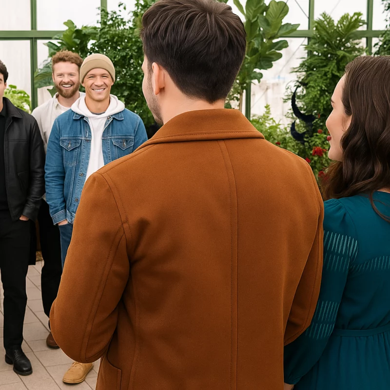 Finding Mr. S02 Jonathan Bennett Brown Coat