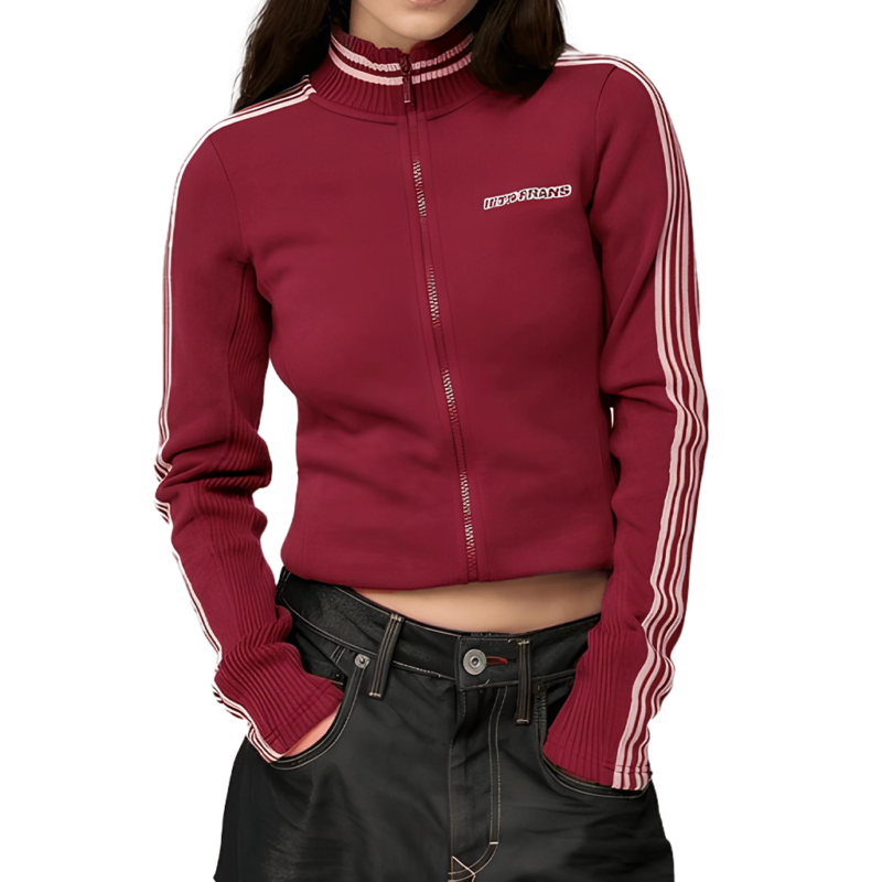Gemma Daddy Issues S02 TV Series Aimee Lou Wood Red Track Jacket